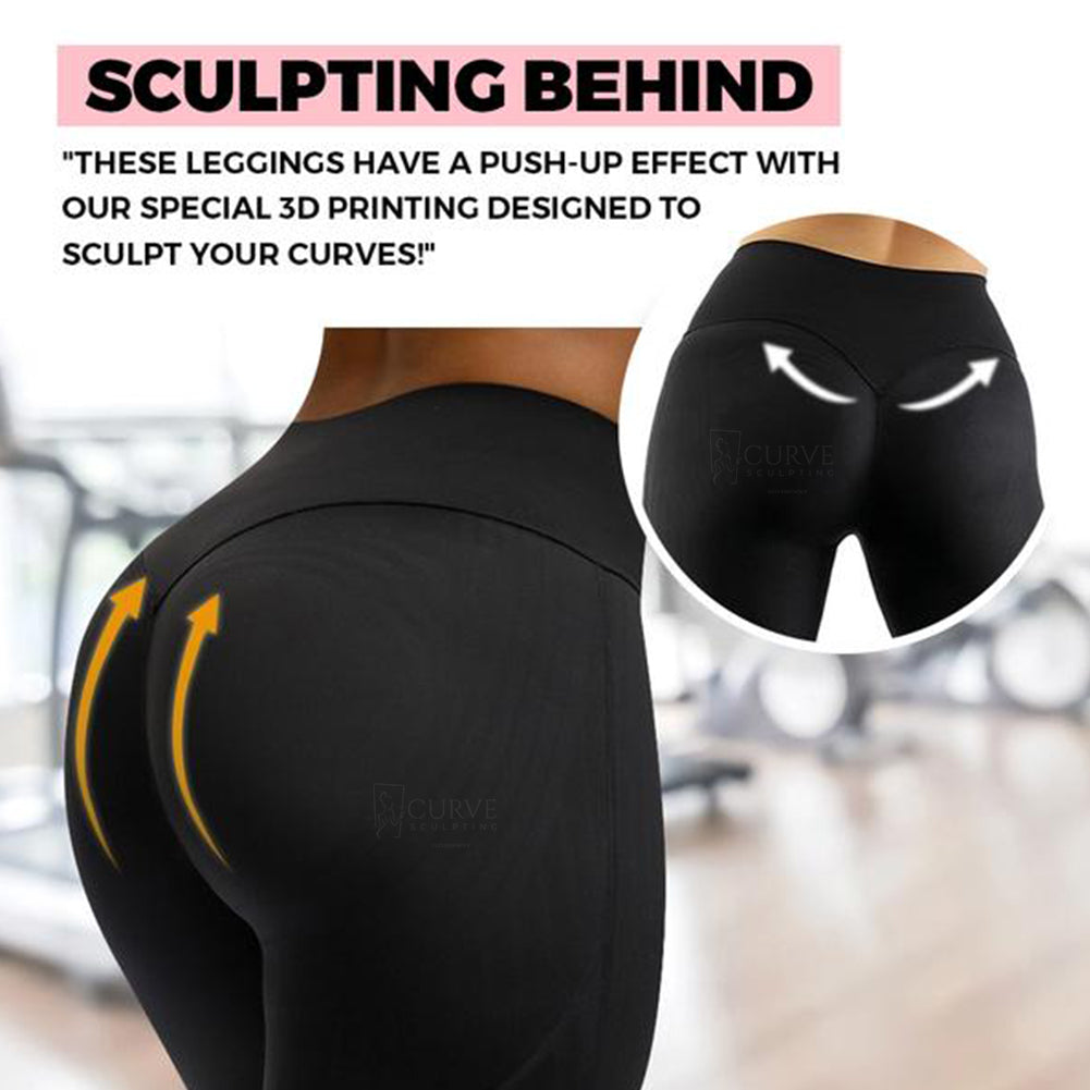 3/4 3D Print Butt-Lift Leggings – Curve Sculpting