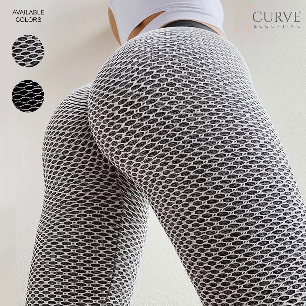 Butt-Scrunch Textured Yoga Leggings (Grey)