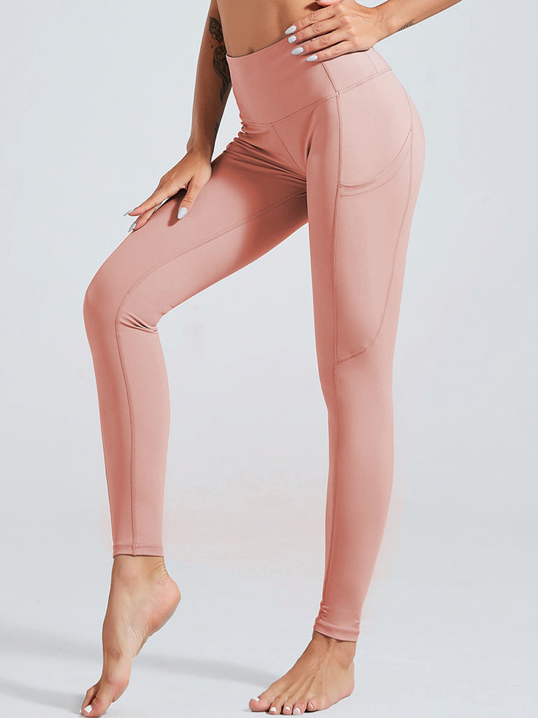 Women's Brushed Sculpt Curvy High-Rise Pocketed Leggings - All in Motion™  Clay Pink XS
